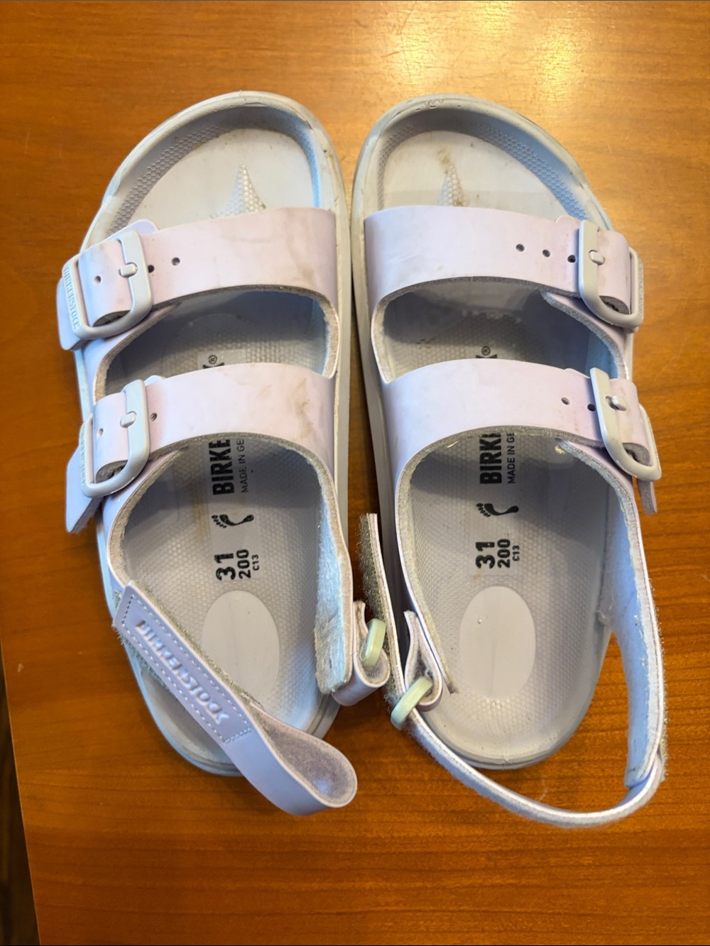 Birkenstock Kids Light Purple Two-Strap Sandals size 13.5